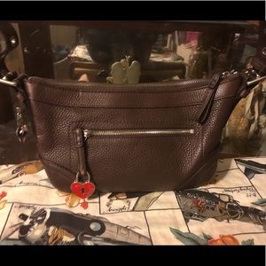 Coach Leather Heart Cross Body Bag